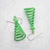 Spiral Christmas Tree Earrings - Image 2