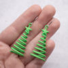 Spiral Christmas Tree Earrings - Image 4